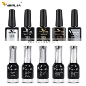 VENALISA 7.5ml & 12ml Long Wear Tempered No Wipe Top Coat Peel Off Base Coat Basic Matte Gel Polish Varnish Gels Acrylic Primer thumbnail-1