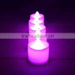Pink LED Candles, Flameless Tea Lights For Weddings SNL007 thumbnail-1