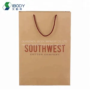 Kraft Paper Shopping Bag With Handle Custom Cheap Logo Printing Recycling Takeaway Food Packaging Bag thumbnail-1