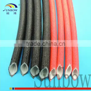 SUNBOW High Temperature Resistant Fire-resistance 12MM Silicone Rubber Glassfiber Sleeve thumbnail-5
