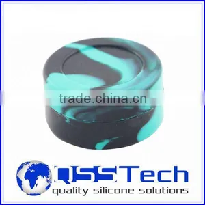 High Quality 7ml Customized Small Clear New Design Glass Jars/ Oil Dab Wax Container/ Silicone Wax and Oil Container thumbnail-1