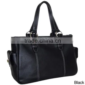 Guangzhou Supplier Genuine Leather Ladies Tote Bag Shoulder Bag With Dual Handles thumbnail-3