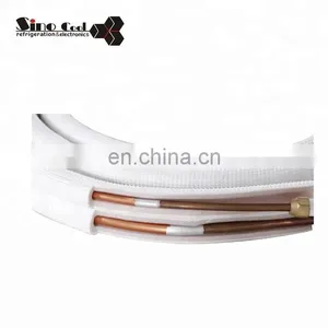 Tubería de cobre aislada para aire acondicionado central, tubería de cobre recubierta de PVC con tuerca. Alta calidad thumbnail-5