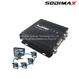 4CH CCTV Camera Digital Video Recorder SD Card MDVR 720P AHD Camera Real-time Video Vehicle Mobile DVR thumbnail-1