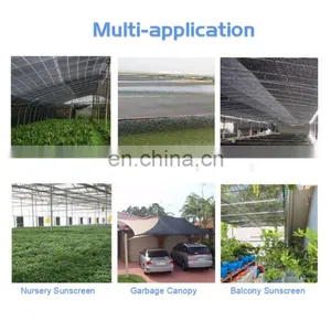 100% New HDPE UV Greenhouse Black UV Sun Shading Net thumbnail-4