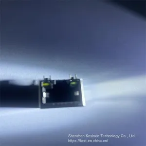 Single Port RJ45 Conncteor for 10/100Base-T NIC Applications HR911105A With Integrated Magnetics and LED thumbnail-1