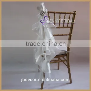 C147A Cheap Wedding Ruffle Chair Sash With Buckles thumbnail-5