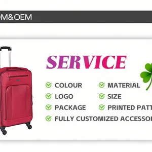 Brown 20 24 28 Inch Polyester Fabric Rolling Trolley Bags Set Cloth Suitcase Luggage Spinner Wheel China Pengteng Factory thumbnail-4