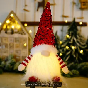 Plush Christmas Gnomes With LED - Swedish Tomte Faceless Dolls for Xmas Home Party Decor Wholesale thumbnail-4