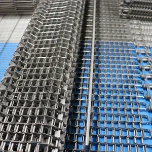 Longen Stainless Steel Honeycomb Mesh Belt Welded Construction Heat Resistant Corrosion Resistant for Food Baking Cooling thumbnail-1