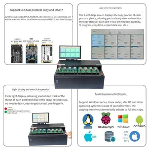 Annuoli M.2 Hard Drive Copier With 1-to-7 Function, Supporting Nvme and Sata, High-speed Copying up to 21gb per Minute thumbnail-1