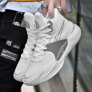 Men Basketball Shoes Kids Winter Leather Shock Absorption Shoes Wear-resistant Boots Waterproof Sports Sneaker Non-slip High Top Trainers Wholesale thumbnail-2