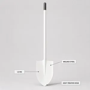 Heavy Duty Manganese Steel Welded Shovel Round Point Heat Treated Edge 1.8kg For South America Construction Market thumbnail-3