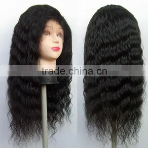Black Big Wavy Synthetic Hair Wig Full Lace Wig Lace Front Wig Hair Product Wigs thumbnail-6