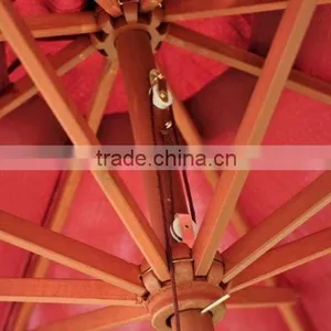 9 Foot Light Wood Poly Market Umbrella thumbnail-5