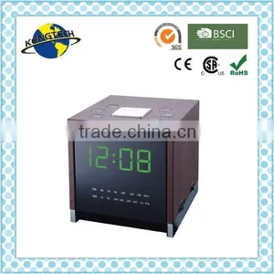 Top Quality Retro Antique MDF Wood Alarm Clock Radio thumbnail-1
