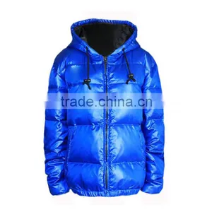 Wholesale Men Down Jacket Leather Custom thumbnail-1