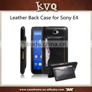 Dark Blue Back Leather Case For Sony Xperia E4 thumbnail-2