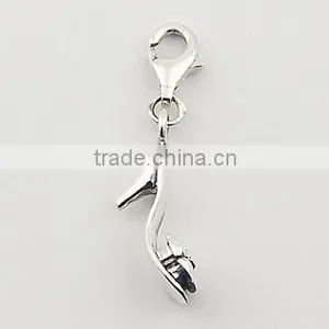 High Heeled Sandal With Flower Charm Sterling Silver thumbnail-1