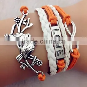 CB8117 in Russian Infinity Leather Bracelet Vners Made in China Bracelet Leather thumbnail-1