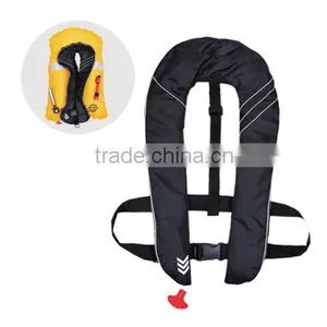 150N Inflatable Life Jacket HL709 Black thumbnail-1
