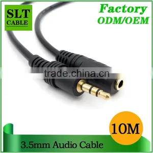 SLT 32Ft Hot Selling 3.5mm Audio Extension Cable Black thumbnail-1