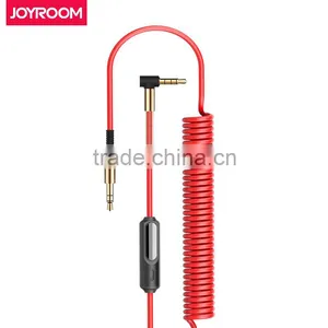 3.5mm Aux Hands-free Stereo Audio Cable 1.5M Universal Spring Ure Audio Cable Male to Male Joyroom S603 MT-5794 thumbnail-1