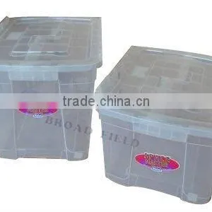 Transparent Plastic Storage Bin thumbnail-1