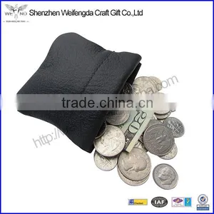 New Mens Womens Leather Squeeze Change Holder Money Clip Coin Pouch / Purse Custom thumbnail-1