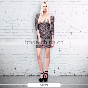High Quality Dress Fullprint 3D Digital Ready Stock Custom Sublimation Print for Women Ladies Fashion Dress thumbnail-5