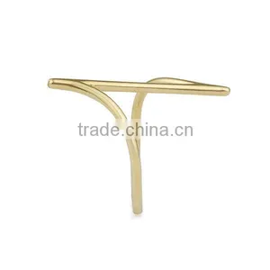High Polish and Light Weight Yellow Gold Plated Pointed Ring Low Price thumbnail-4
