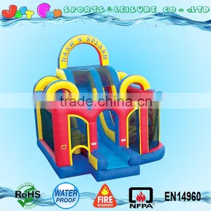 Cheap Inflatable Obstacle Course With Wet Slide thumbnail-1