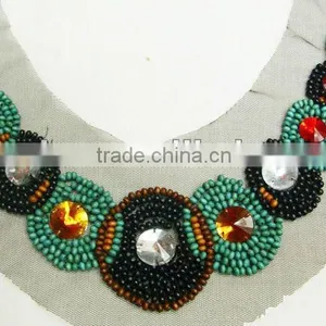 Bead Lace Collar Trimming Neck Designs of Kurtis thumbnail-1