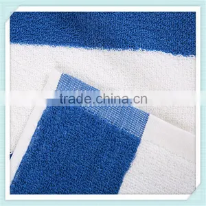 China Wholesale Custom Bathroom 100% Cotton Navy Stripe Beach Towel Supplier's Choice thumbnail-2