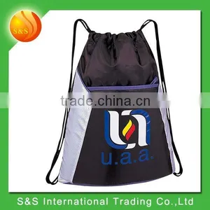 Metro Techno Drawstring Duffle Drawstring Sports Bag With Front Zipper Pocket thumbnail-2