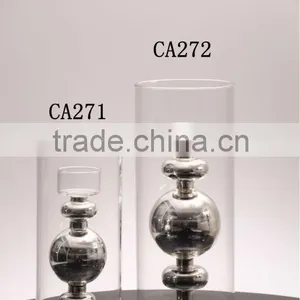 Silver Glass Votive Candle Holders thumbnail-1