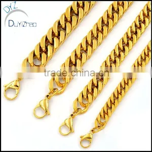 316L Stainless Steel Grinding Huge Cuban Curb Chain Necklace thumbnail-4