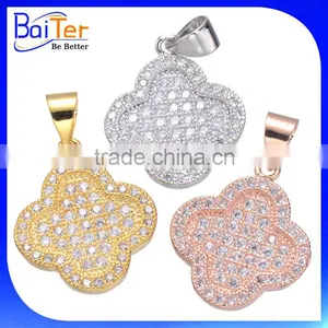 Gold Silver Plated Copper Micro Pave Pendant/CZ Cubic Zircon Key Pendant/Custom 925 Sterling Silver Pendant Jewelry Wholesale Quality Choice thumbnail-5