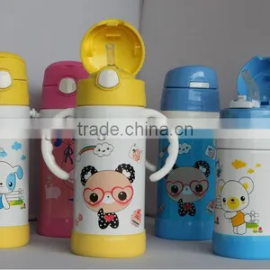 220ML 350ML Tritan Children Bottle With Straw and Cartoon thumbnail-1