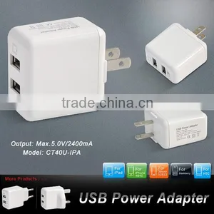 New Product Dual USB Power Home Wall Charger for Iphone for Samsung thumbnail-1