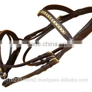 Leathe Bridle With Padding and Diamonds thumbnail-1