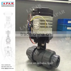 LAPAR Compact Electric PVC Ball Valve Double Union thumbnail-1
