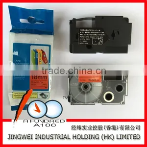 Label Tape Catridge for Casio Label Printer Tape Black on White 18mm XR-18WE thumbnail-6