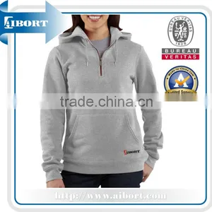 JHDM-655 Womens Quarter-zip Script Logo Sweatshirt thumbnail-1
