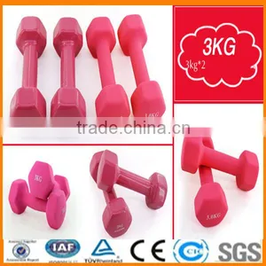 Color Vinyl Dipping Dumbbell,PVC Coated Dumbbell for Women thumbnail-5