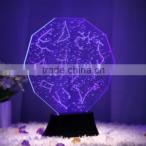 Telesthesia Acrylic + 3d Optical Illusions Led Rectangle Lighted Display Base Multi Color Changing Night Light Lamp thumbnail-2