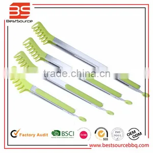 Silicone Kitchen Tongs BBQ Stainless Steel Grip Coated With Food-Grade Drilling Rig Tongs thumbnail-1