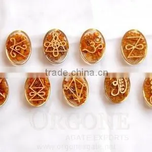 Yellow Jasper Orgone Karuna Reiki Set : Orgonit Manufacture India thumbnail-1