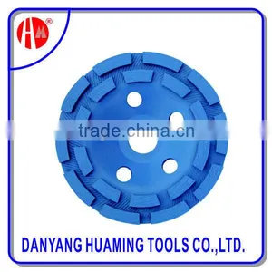 Danyang Factory High Quality Diamond Double Row Cup Grinding Wheel for Hard and Soft Building Materials thumbnail-1