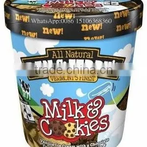 New Design Take Away Paper Ice Cream Cup With Cover Material thumbnail-1